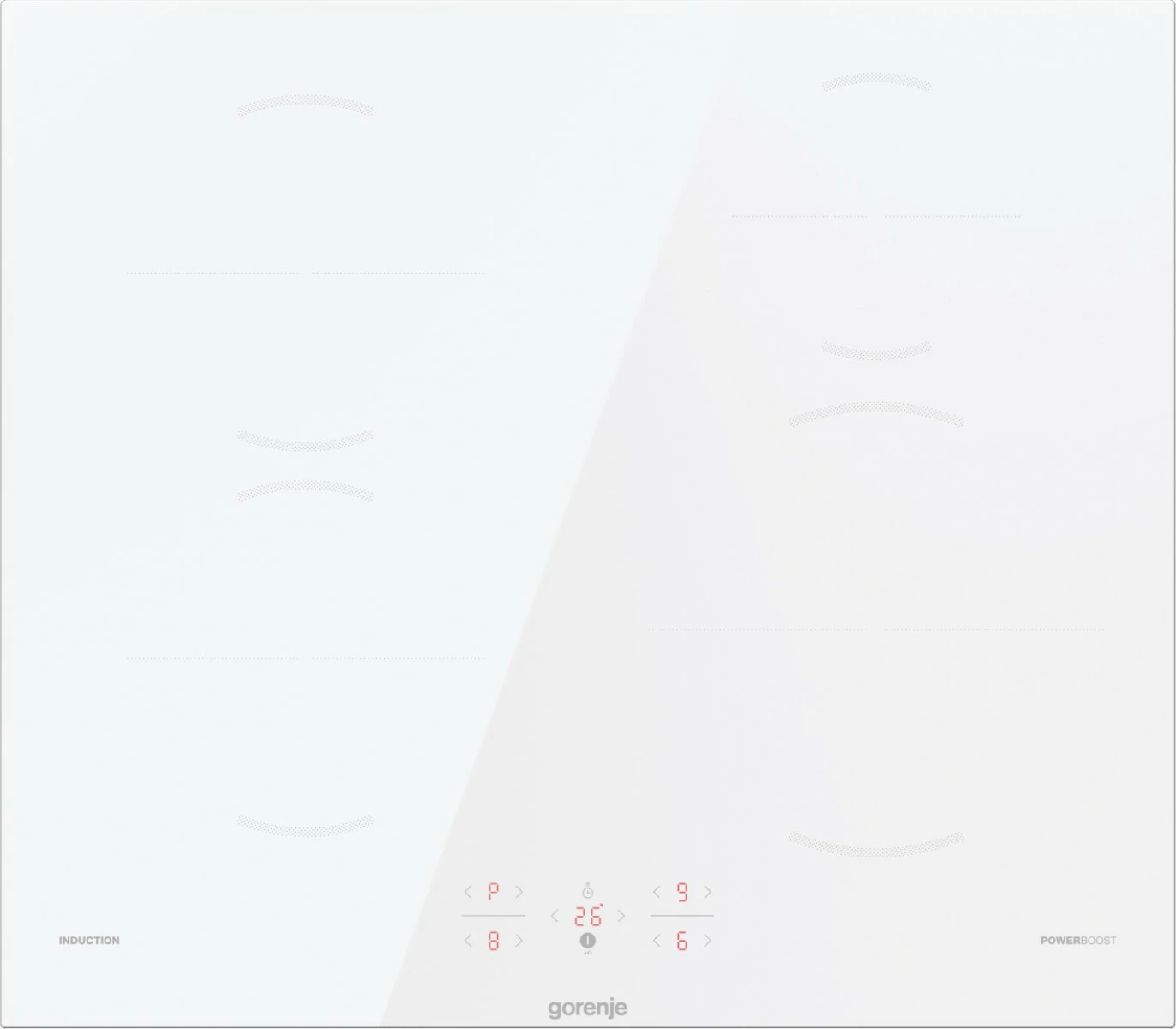 Plošča za indukcijo Gorenje GI6401WSC, 4 kuhališča, bela