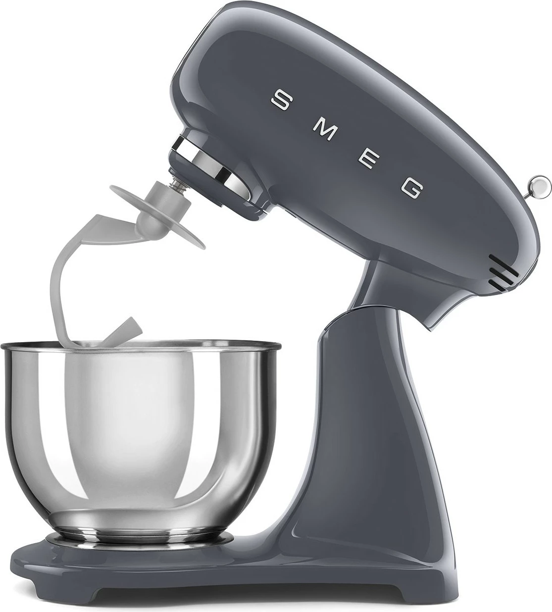 Stoječi kuhinjski mešalnik 50's Style SMEG, 800 W, 4,8 l, siv