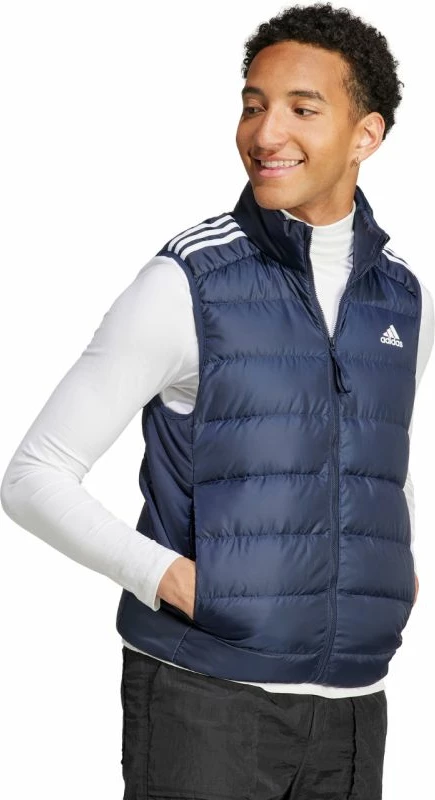 Jopica iz lahkega puha adidas Essentials 3-Stripes za moške, modra