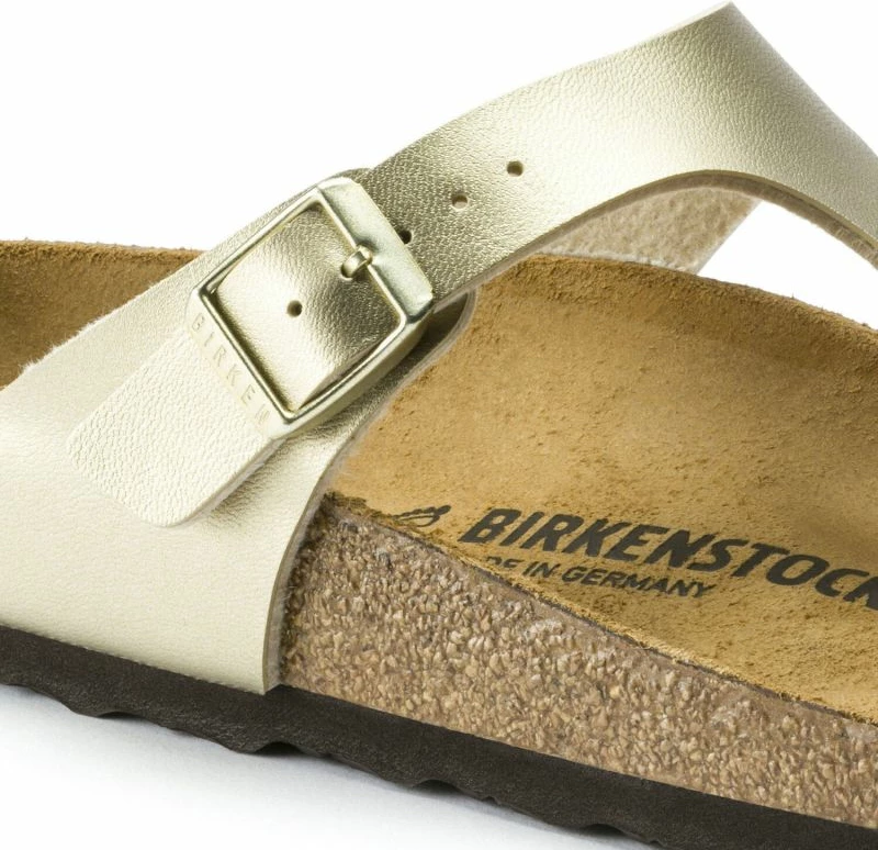 Elegantne ženske japonke Gizeh, Birkenstock, zlate