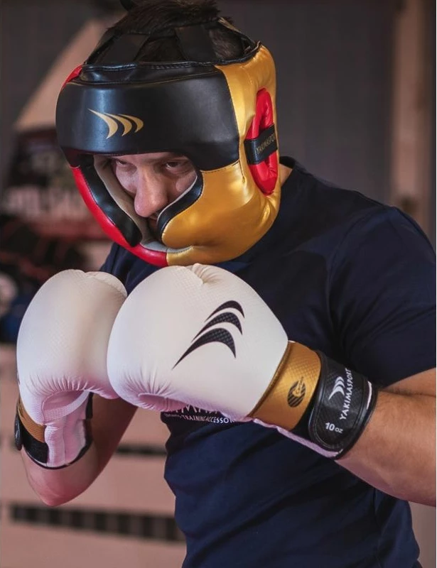 Boksarske rokavice LION Yakimasport, bele, unisex