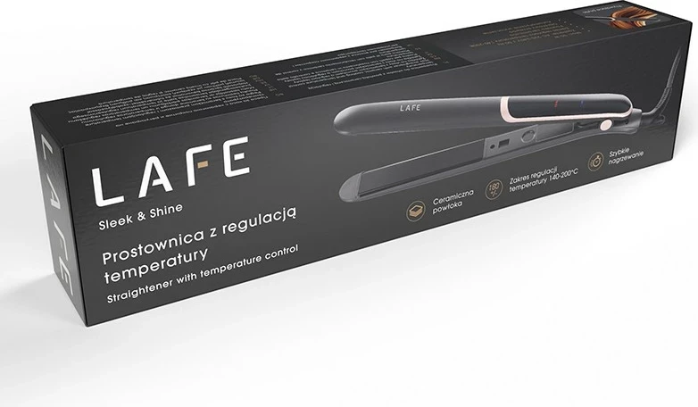 Ravnalo za lase Lafe Sleek & Shine, keramične plošče, 35 W, sivo