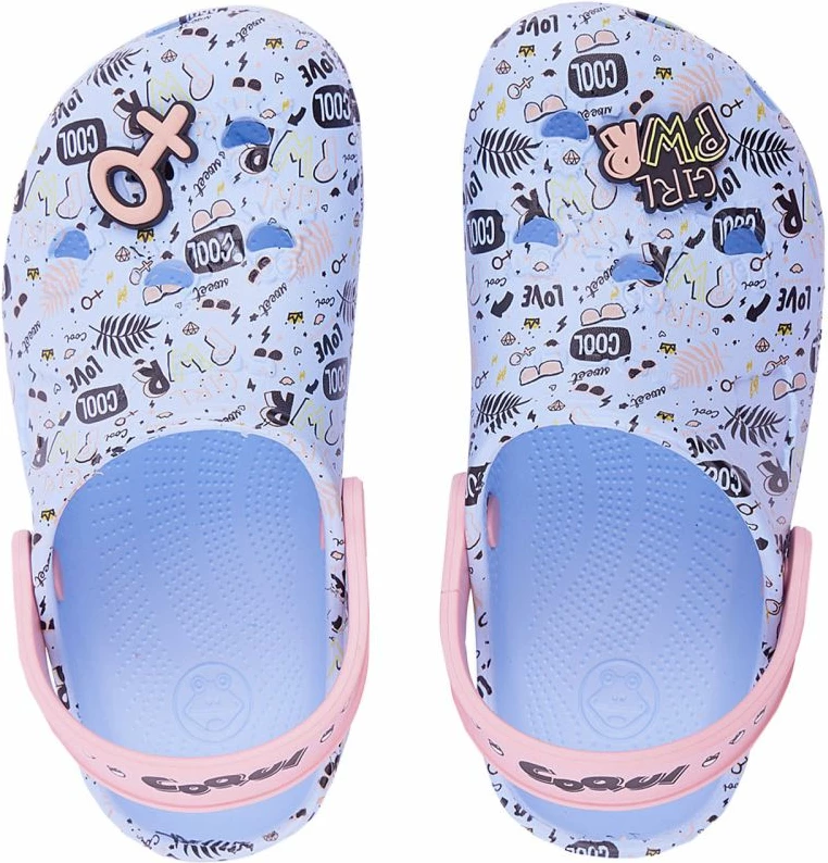 Sandali za deklice Coqui, modra in rožnata