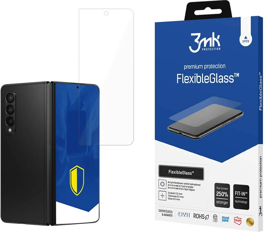 Zaščitno hibridno steklo FlexibleGlass 3mk za Samsung Galaxy Z Fold 5 (sprednji del)