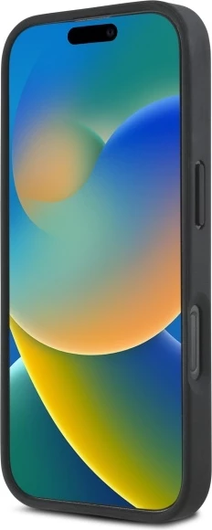 Ovitek za telefon DKNY Repeat Pattern Stack Logo MagSafe za iPhone 16 Pro Max, črn