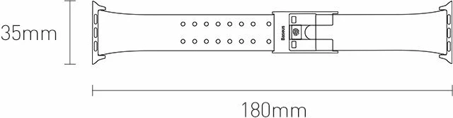 Zapestni trak za Apple Watch Series 3/4/5/6/SE 38mm/40mm, Baseus, črn