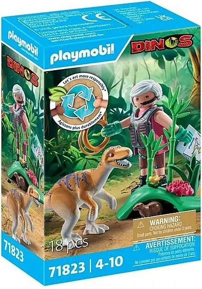Set dinozavrov Playmobil Dinos 71823 Velociraptor, 18 delov
