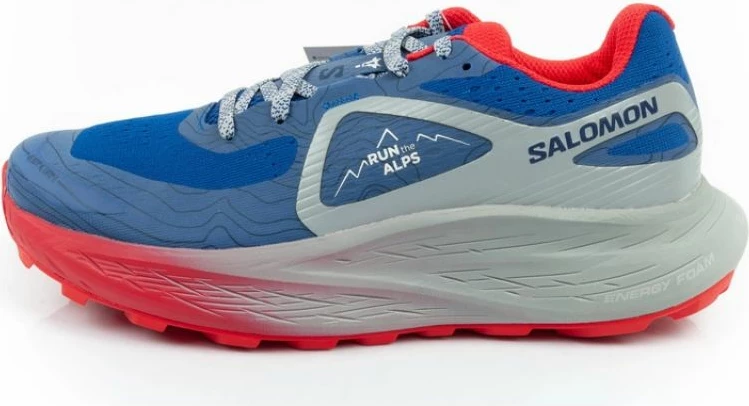 Tekstilne tekaške superge Salomon Glide Max TR Run The Alps, modre, za moške in ženske