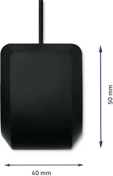 GPS antena 28 dBi, zunanja, Qoltec 57038, črna