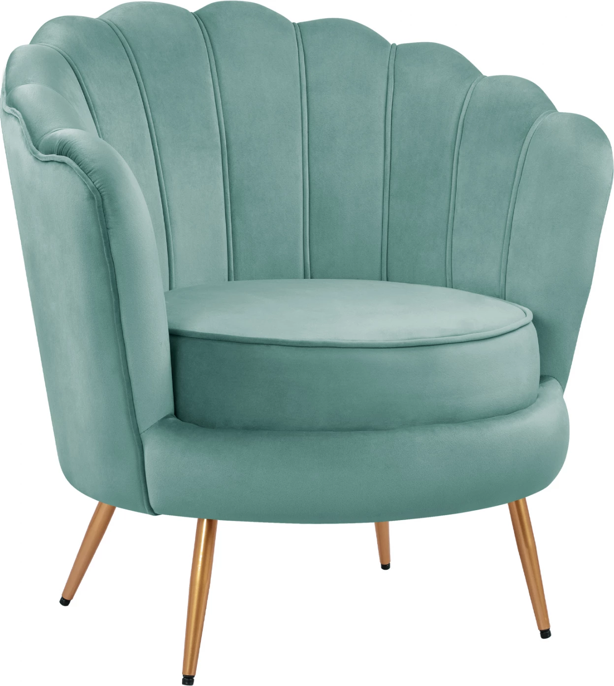 FH8493.07 naslanjač, pistacija zelena žamet, zlate noge, 80x78x85