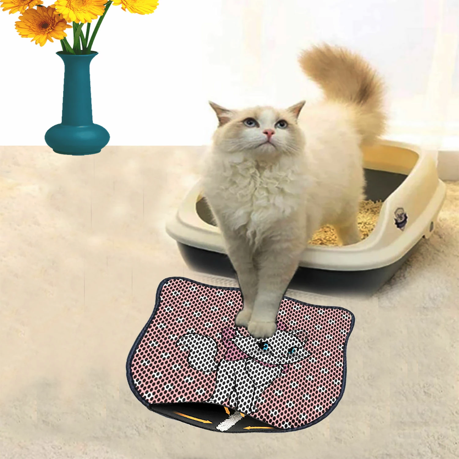 Preproga za mačjo steljo, pisana, Paws & Whiskers, Kdkafa0150, 40x50 cm