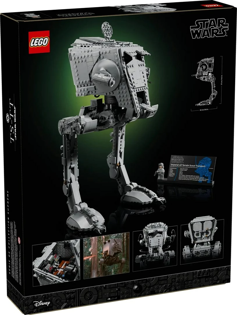 Podroben model AT-ST Walker iz Star Wars, LEGO 75417, za odrasle, s minifiguro, siva