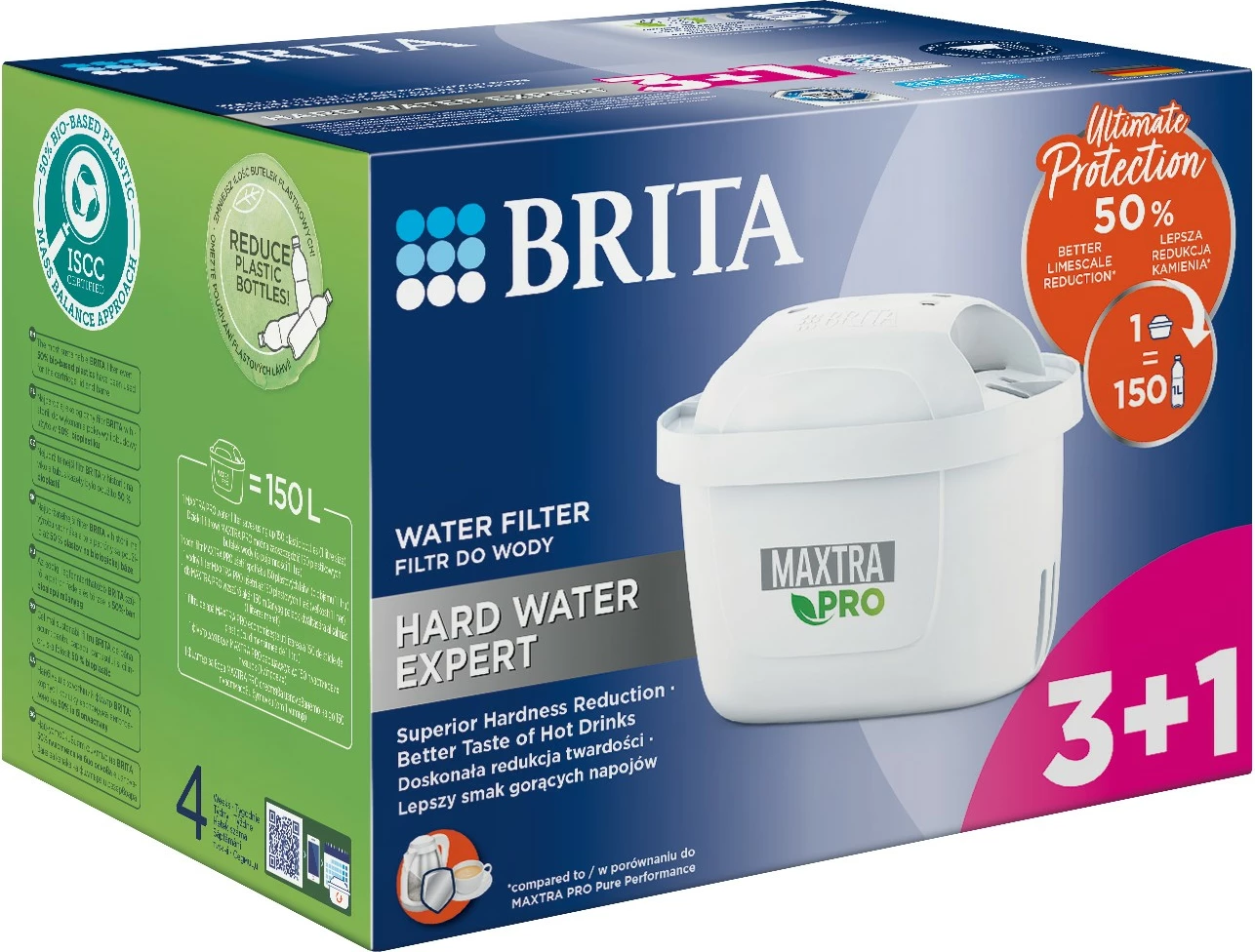 Filtrski vložek za trdo vodo Brita Maxtra PRO, 3+1 kos