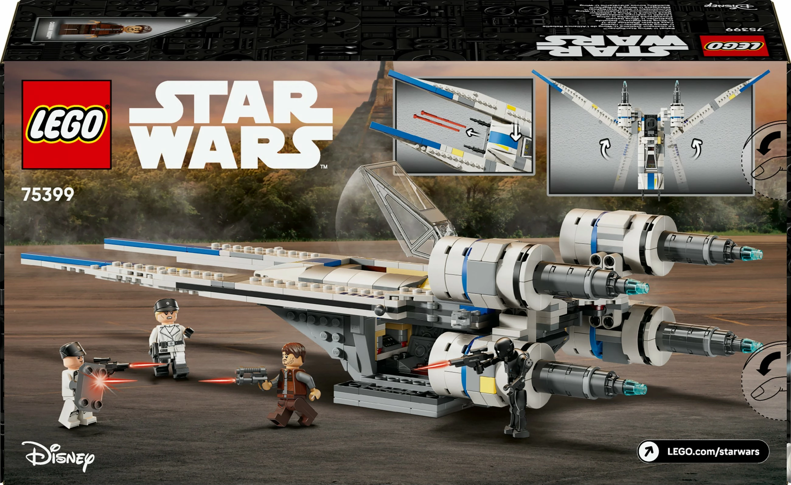 Set za sestavljanje Rebel U-Wing Starfighter 75399 LEGO Star Wars, 594 delov, večbarven