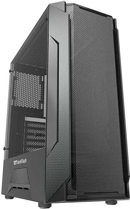 Računalniško ohišje, Mid Tower, ATX/M-ATX/ITX, kaljeno steklo, črno - Darkflash LEO