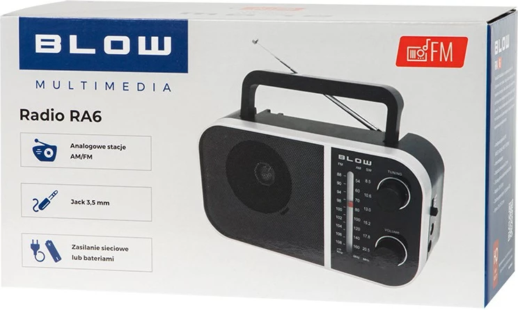 Prenosni radio BLOW RA6, AM/FM, mono, črn