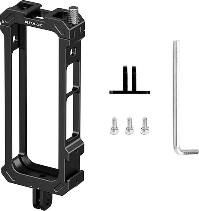 Mero metalni ovitek Puluz PU941B z nastavkom za stojalo za Insta360 X4, črn