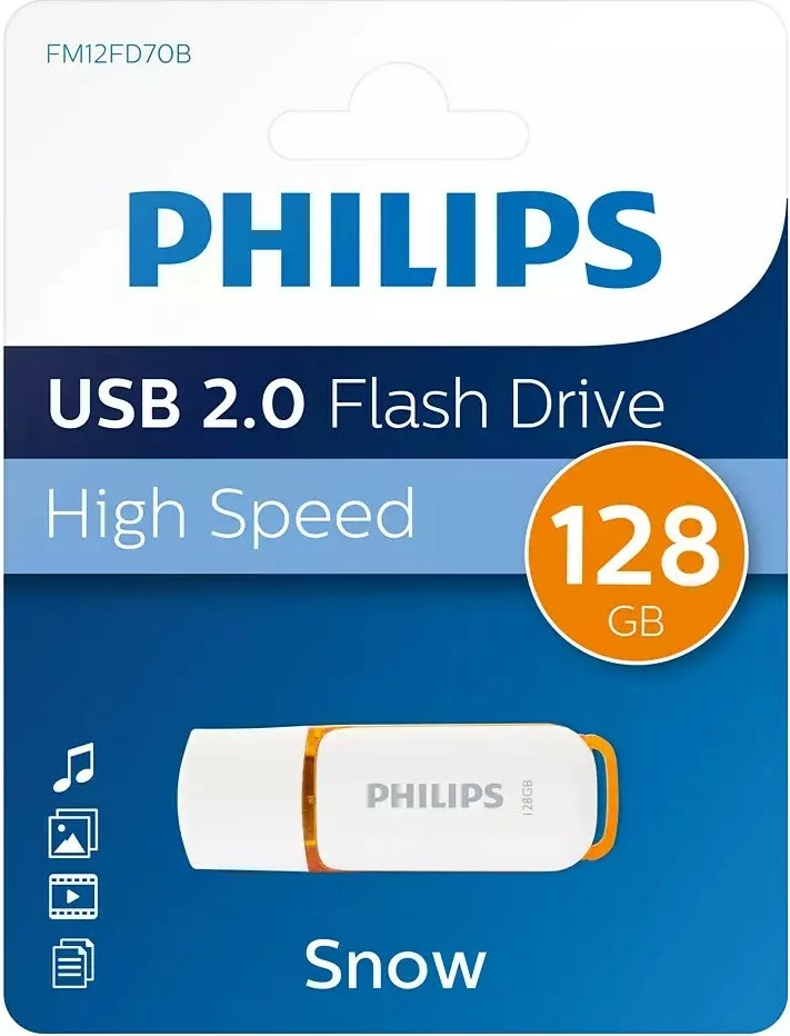 USB ključek 128 GB Snow Edition Sunrise Orange, Philips