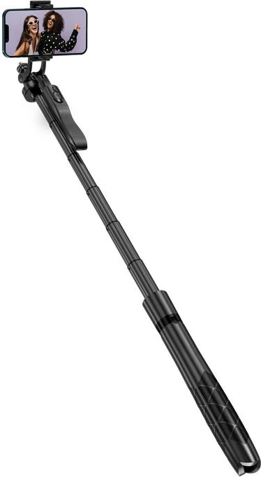 Selfie palica s stativom, Bluetooth, 33–157,5 cm, črna, CRONG SelfieGo Ultra