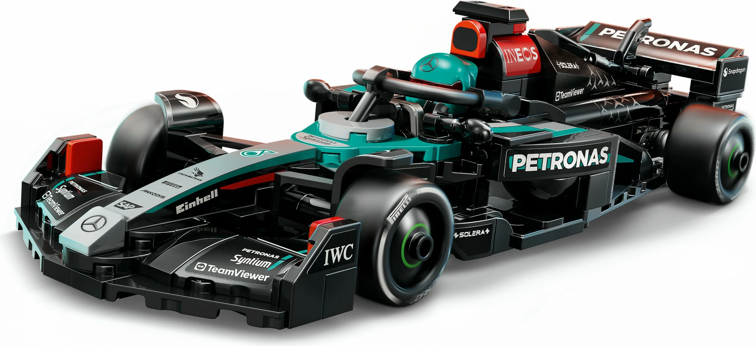 Model dirkalnega avtomobila Mercedes-AMG F1 W15, komplet LEGO, 267 kosov, večbarven