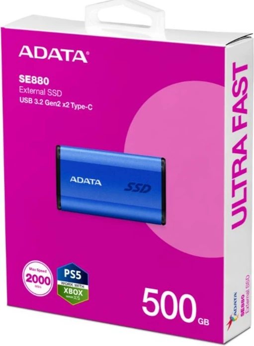 Zunanji SSD, Adata SE880, 500 GB, USB 3.2 Gen2x2, moder