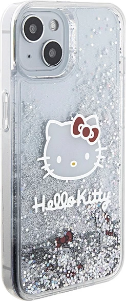 Ovitek za telefon z vodnim bleščicami Kitty Head, Hello Kitty, za iPhone 14, srebrn