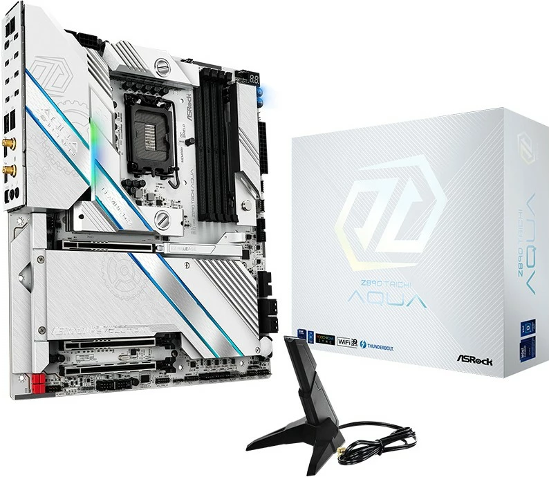 Matična plošča ASRock Z890 Taichi AQUA, Intel LGA 1851, DDR5-SDRAM 256 GB, bela