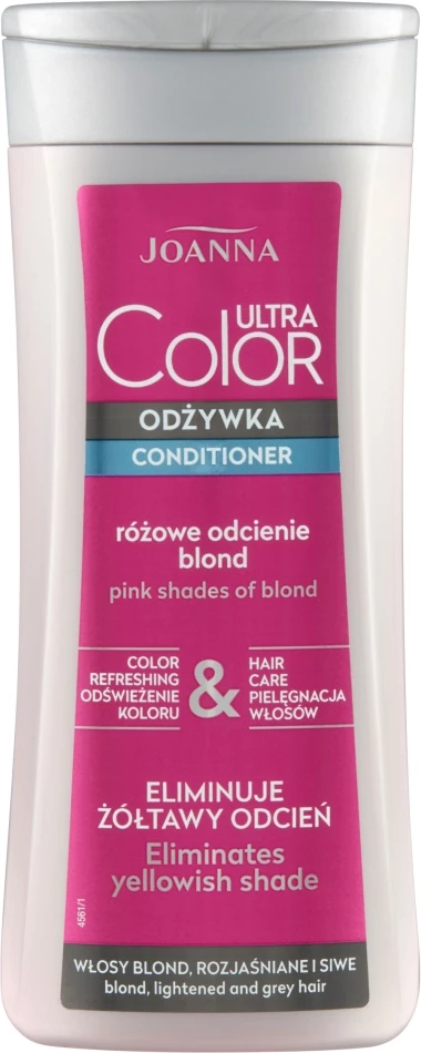 Kondicioner barvni za lase Joanna Ultra Color Pink Shades Blonde za ženske, 200 g