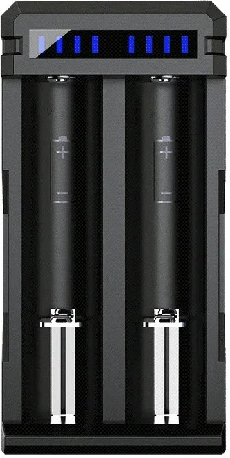 Polnilnik za 2 Li-Ion bateriji XTAR SC2, črn