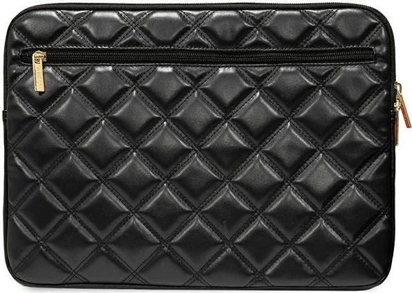 Ovitek za prenosnik 16 inč, eko usnje, črn, Guess Quilted 4G