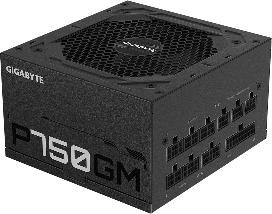 Napajalnik 750W, 80 PLUS Gold, modularen, črn Gigabyte P750GM