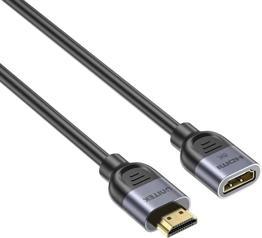 HDMI podaljšek Unitek 8K 1,5 m, srebrno-črn