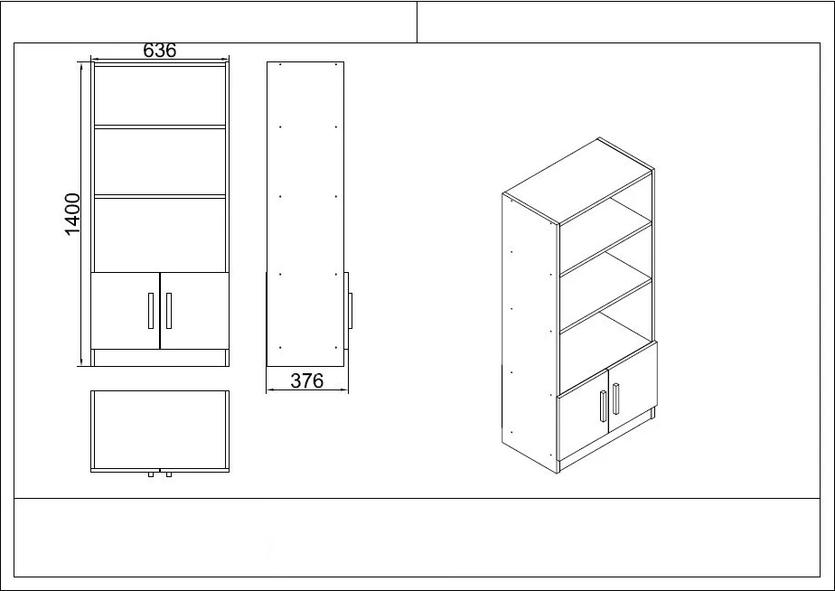 Set pisarniškega pohištva, bela barva, Skye Decor, Vo17-W