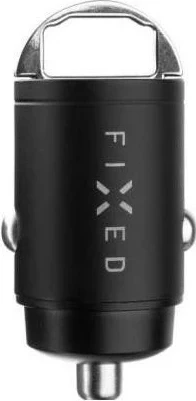 Avtomobilski polnilec Fixed USB-C/USB 30W, črn