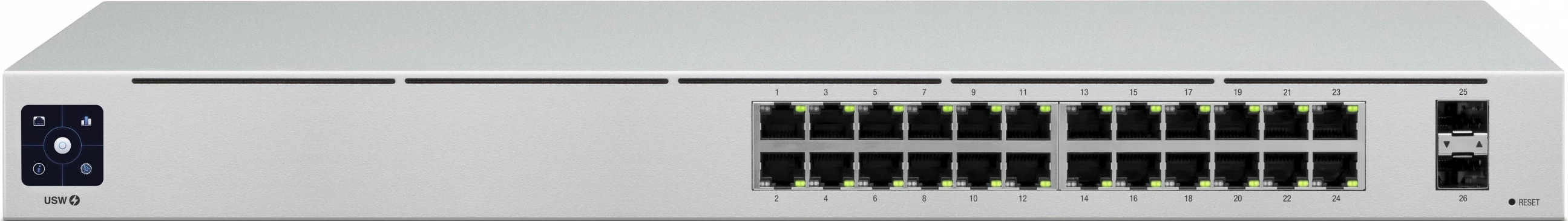 Preklopnik, Ubiquiti UniFi USW-24, upravljan, L2, Gigabit Ethernet, za vgradnjo v rack