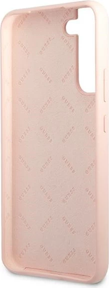 Ovitek iz silikona Silicone Script za Samsung Galaxy S22+, Guess, rožnat