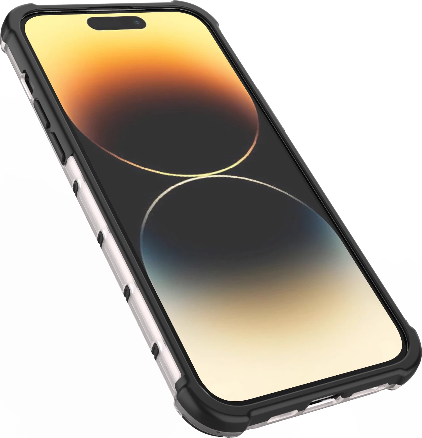 Ovitek Honeycomb Hurtel za iPhone 14 Pro, črn