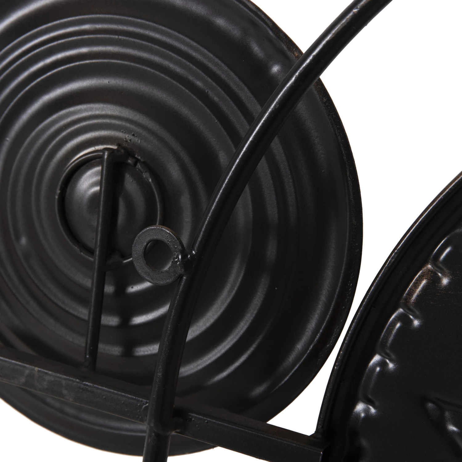 Stenska ura FH4198 kovinska v sivi barvi s črnimi kazalci in zlatimi številkami 117x49Hcm