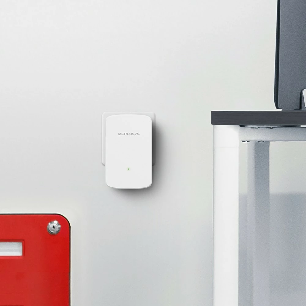 Wi‑Fi podaljevalnik Mercusys ME10, 300 Mbps, 1 LAN vrata, bel
