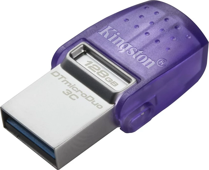 USB ključek Kingston, USB Type-A/C 3.2 Gen 1, 64 GB, vijoličen/srebrn