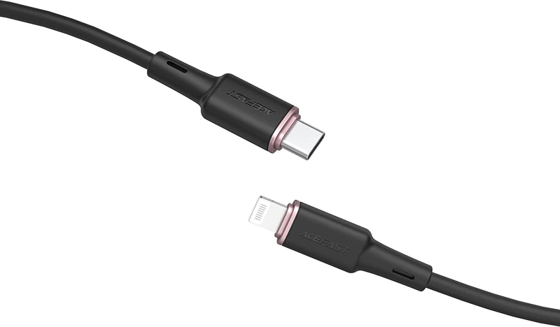 Kabel USB Type-C na Lightning, 1,2 m, 30 W, črn Acefast C2-01