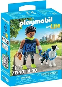 Igralni set tekač z Border Collie, Playmobil My Life 71740, 7 delov