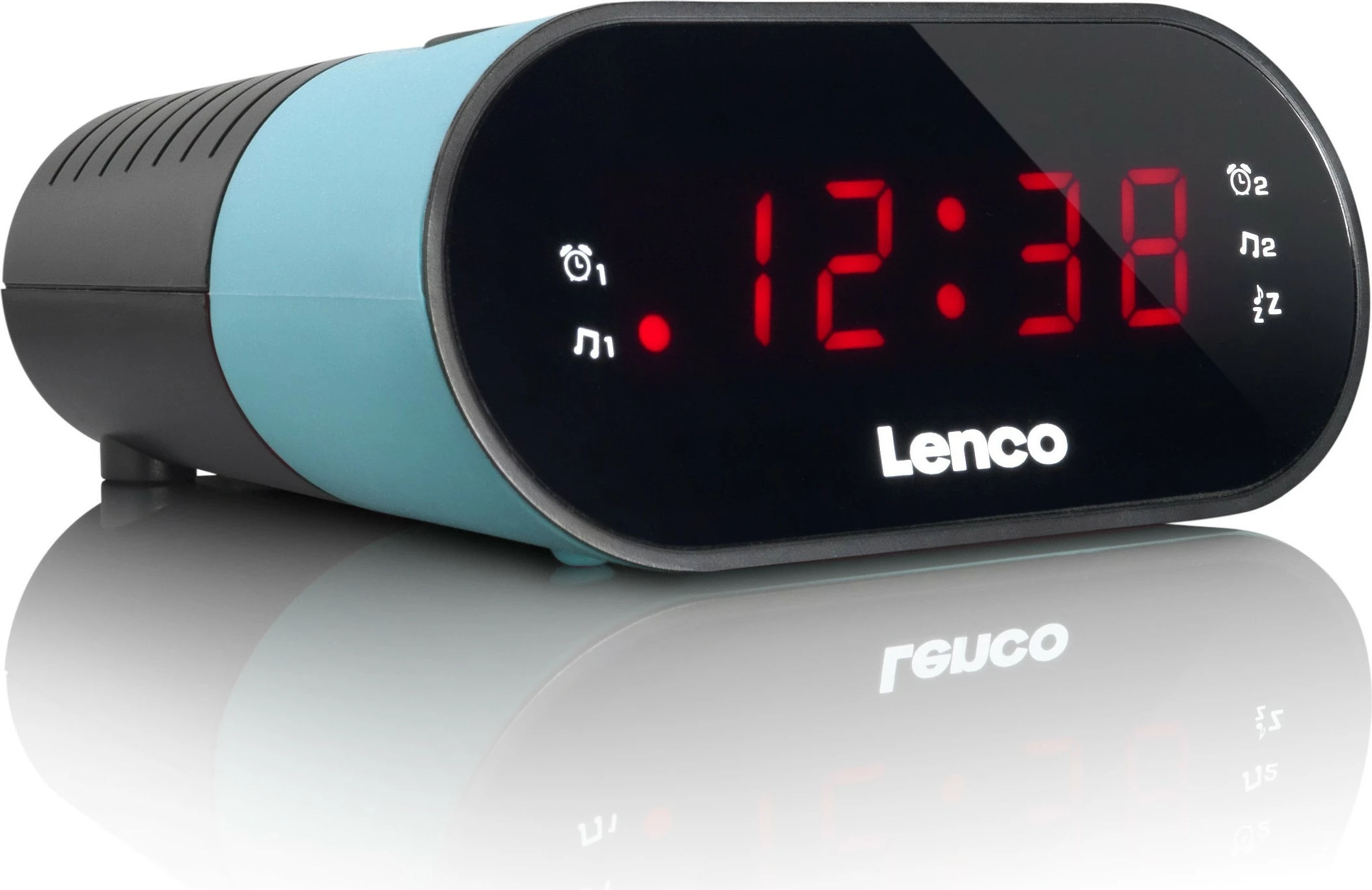 Budilka z LED zaslonom Lenco CR-07, črna/modra