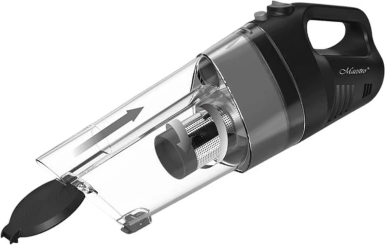 Pokončni brezžični sesalnik 2-v-1, Feel‑Maestro MR-615, 100 W, 6,5 kPa, 0,5 L, 20 min, polnjenje 3 h, ciklonski brez vrečke, črn