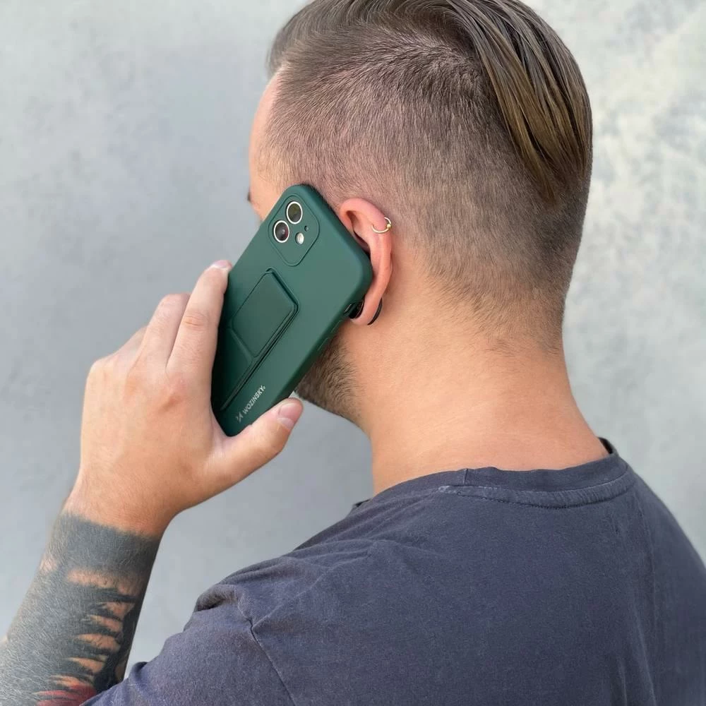 Ovitek z oporo za Xiaomi Redmi 10, Wozinsky Kickstand Case, silikon, rdeč