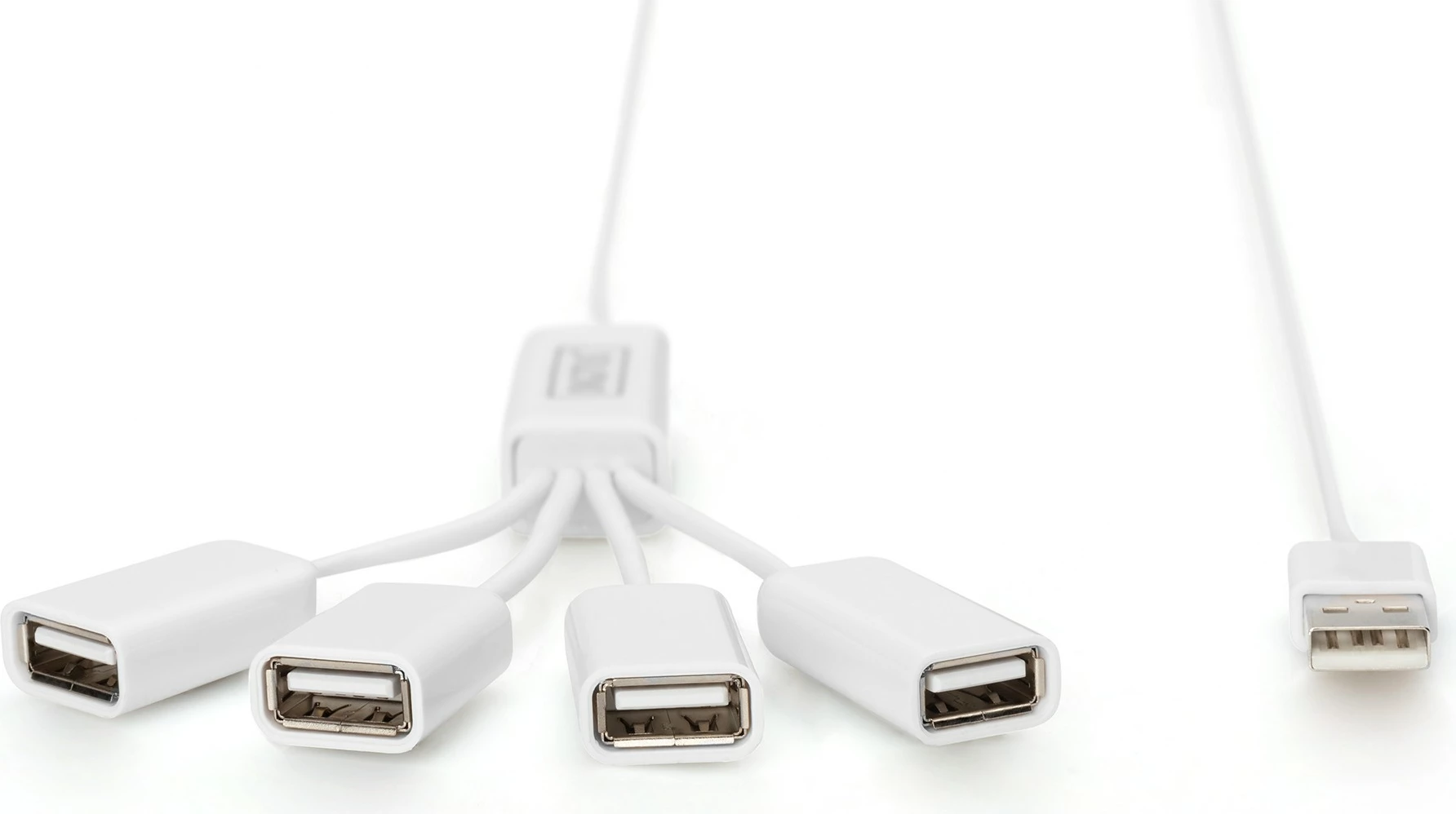 Tanek USB razdelilec Digitus Slim Spider, 480 Mbit/s, 1,00 m, bel