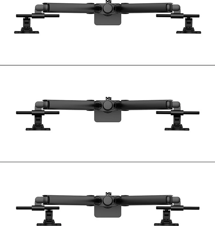 Dvojni nosilec za monitor, Neomounts DS65S-950BL2, objemka/čušica, 11 kg, 61 cm (24"), 86,4 cm (34"), 100 x 100 mm, črn