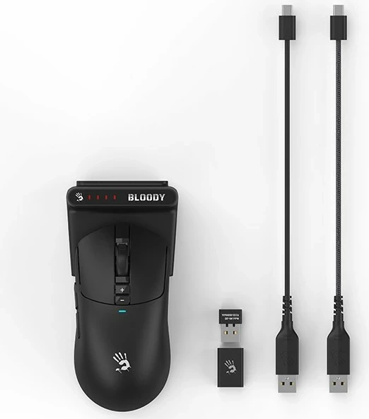 Brezžična miška A4-Tech Bloody R72 PRO DUO, RGB, črna