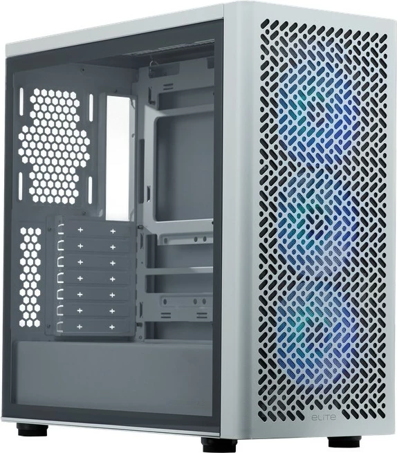 Računalniško ohišje Elite 502 Cooler Master, Midi Tower, belo