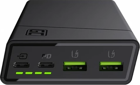 Power bank Green Cell PowerPlay20 PBGC03 20000mAh 2x USB-C PD 18W 2x USB-A, črn